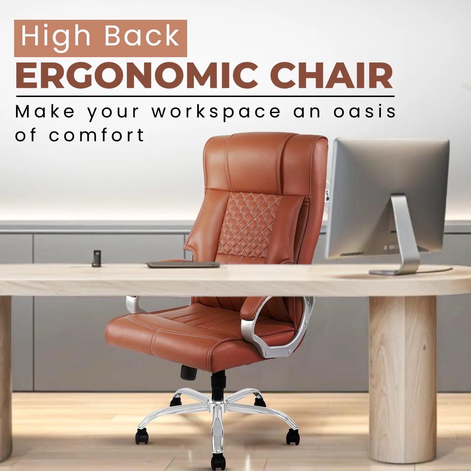 Imperium Leatherette Ergonomic Boss Chair Executive Chairs Desk and Decor 