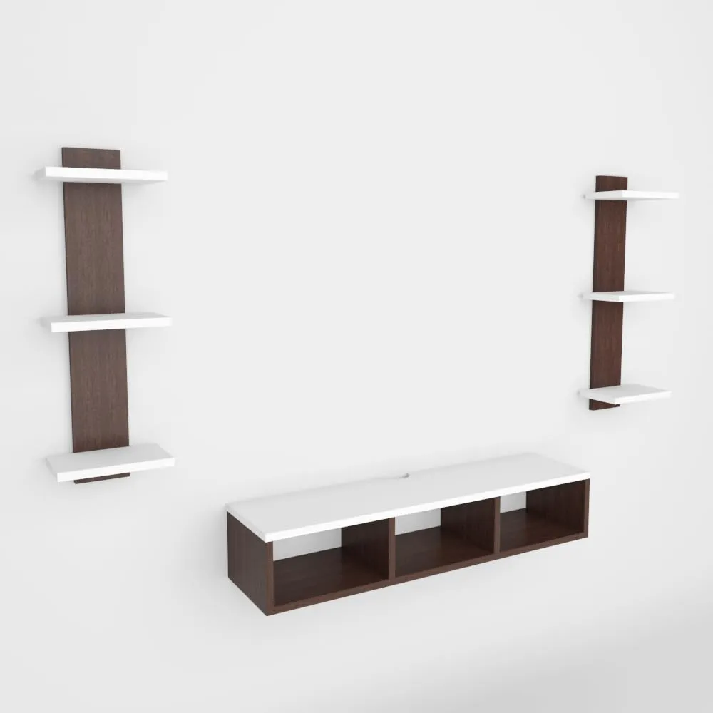 v Unit for Living Room 43 inch Engineered Wood Wall Mounted TV Wall Mounted TV Units Desk and Decor 