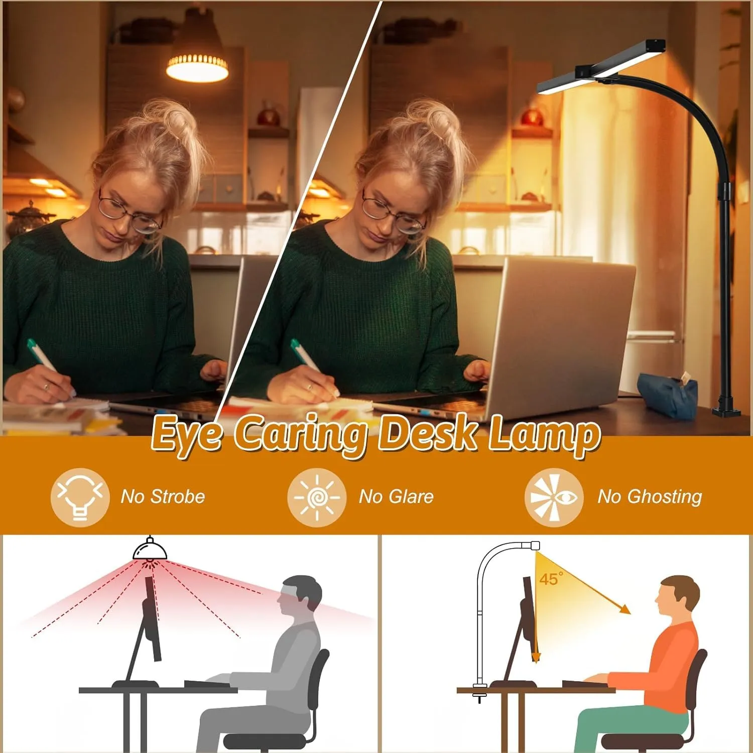 Lepro LED Desk Lamp for Office Dorm Home Desk Lamps Desk and Decor 
