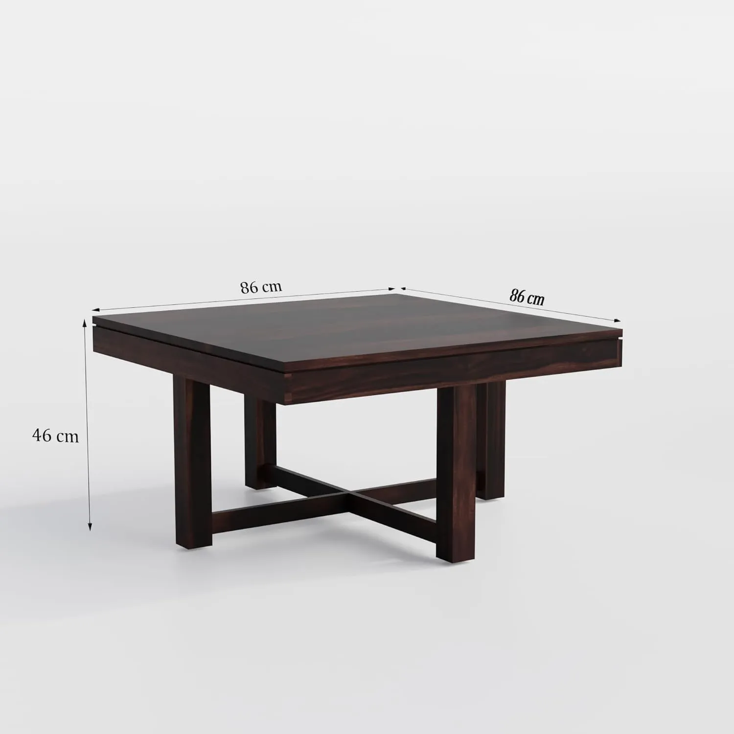 Solid Sheesham Wood Rectangle Centre Table Center Tables Desk and Decor 