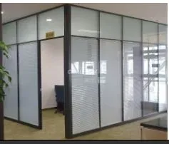 Aluminium Glass Partition for Office Spaces Cabin-Based Office Layout Desk and Decor 