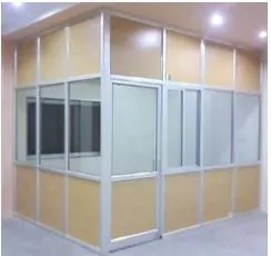 Aluminium Glass Partition for Office Spaces Cabin-Based Office Layout Desk and Decor 