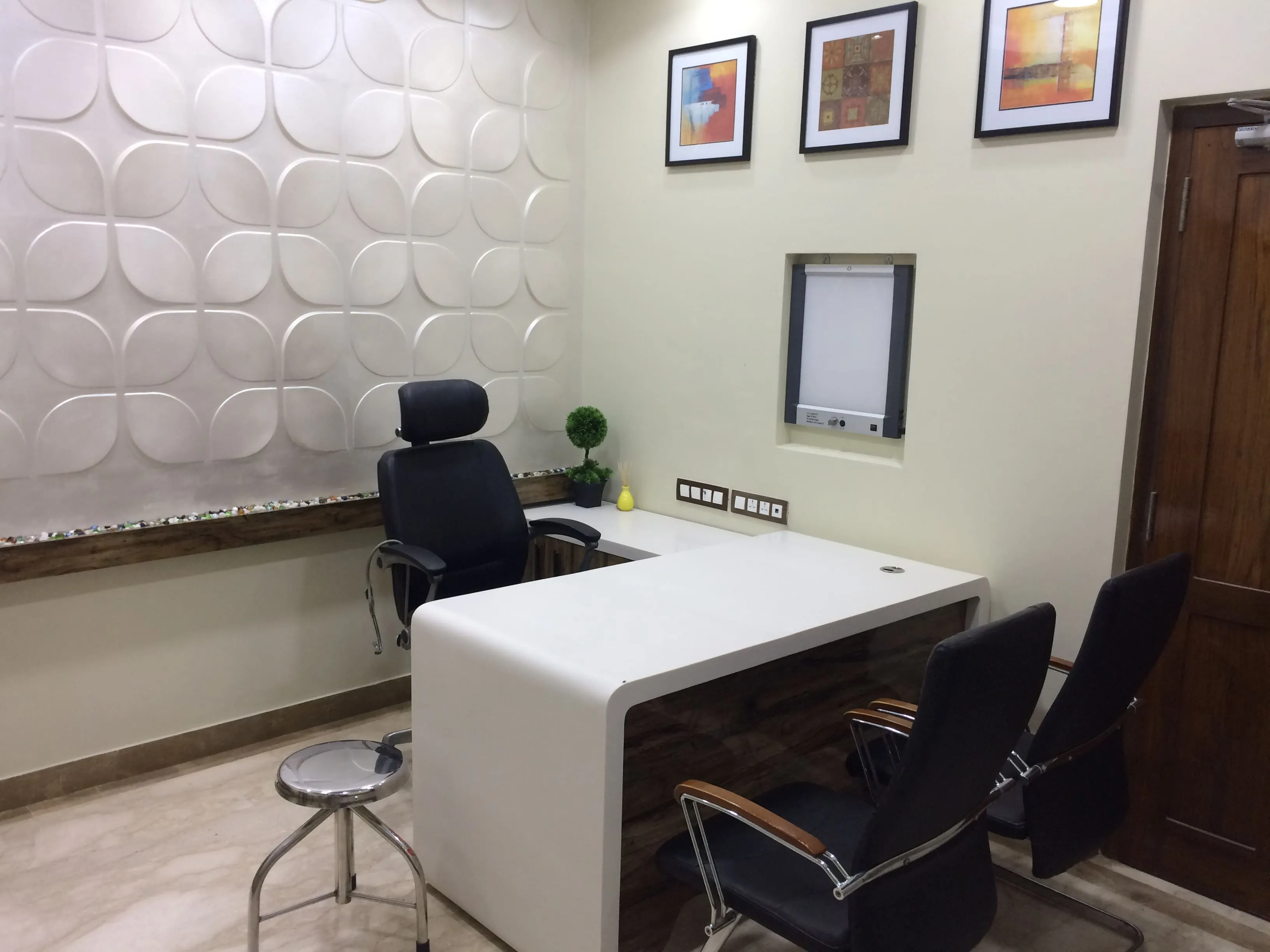 Doctor's Consultation Room with 3D Panel Wall