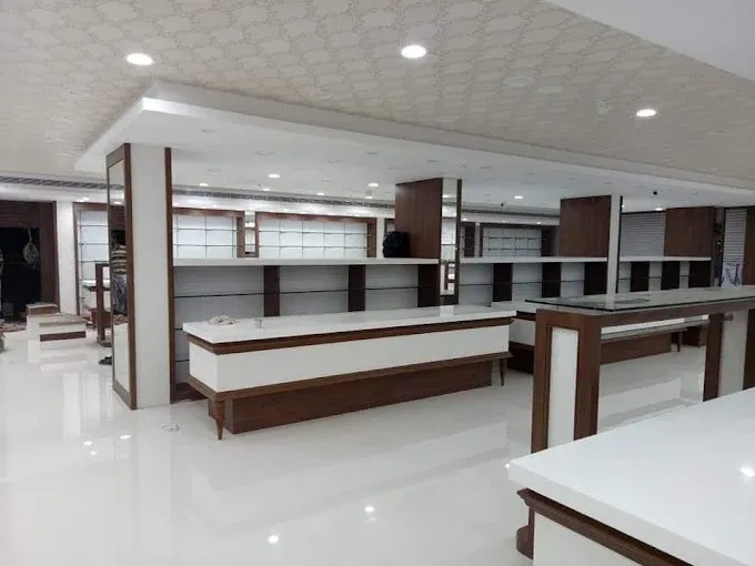 Modern Retail Showroom with Display Counters