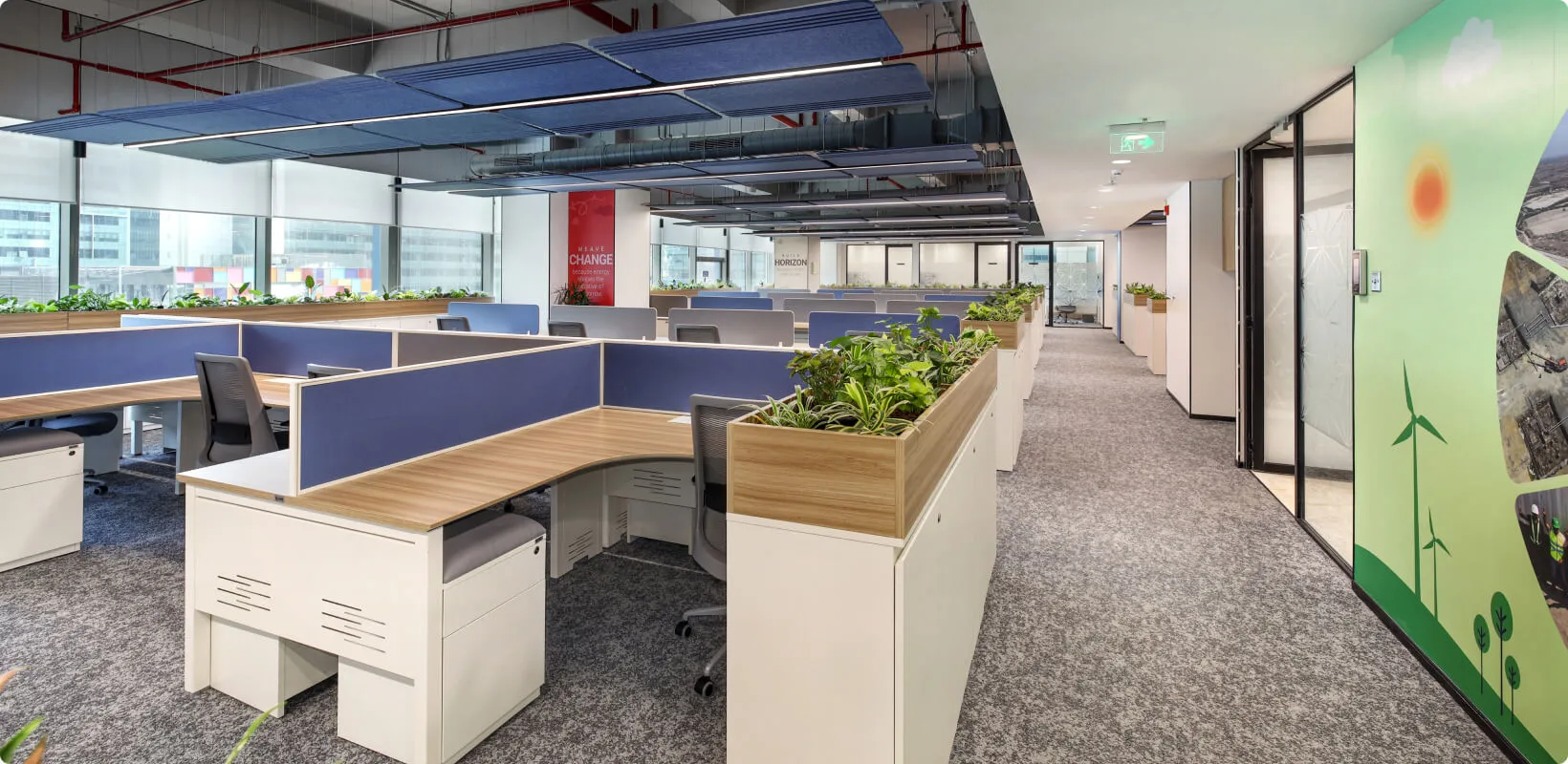 Corporate Open-Plan Office Workstations