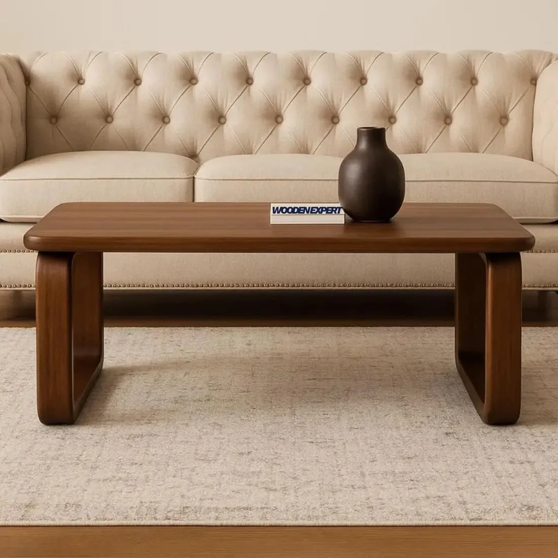 Handmade Solid Wood Coffee Table for Living Room Wooden with Center Tables Desk and Decor