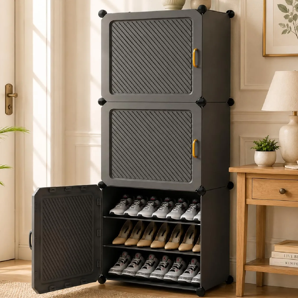 9 Tier Shoe Rack with 3 Doors