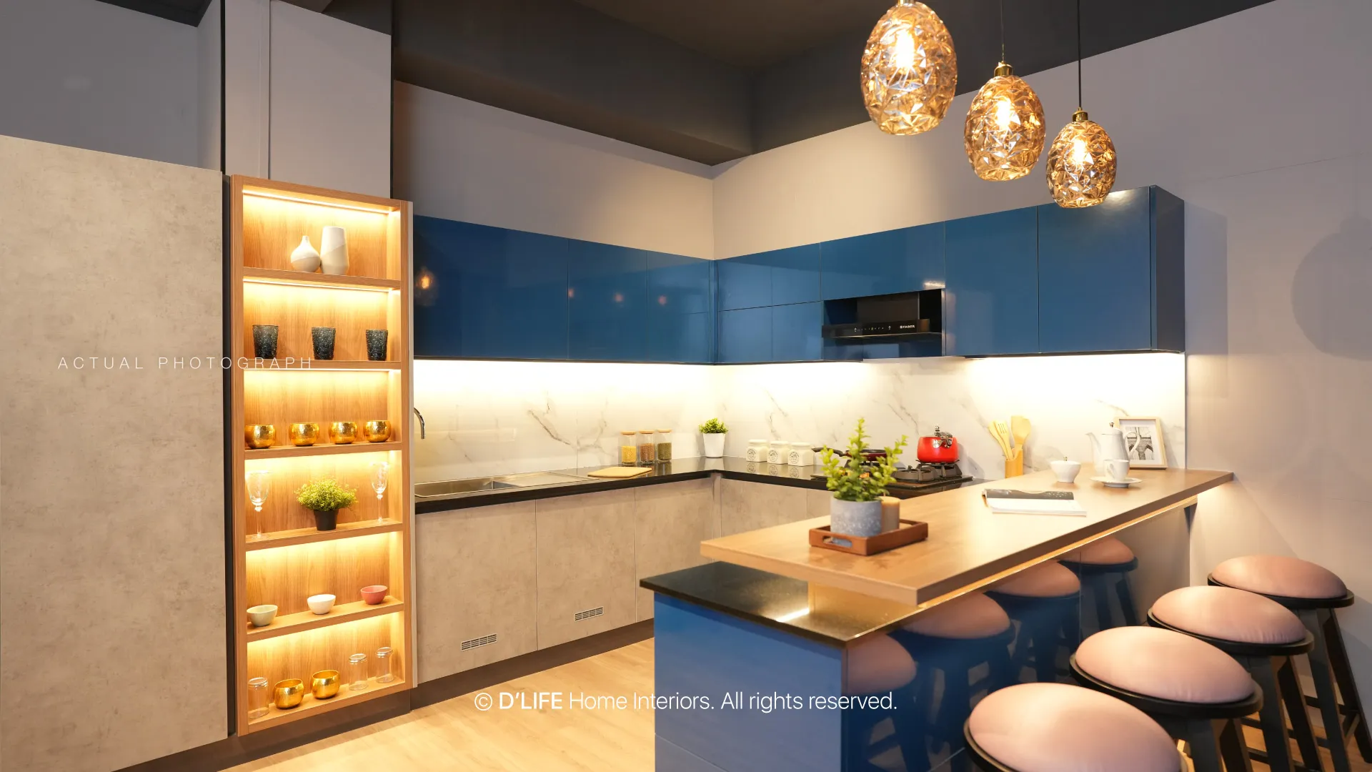 Modular Kitchen with Breakfast Counter