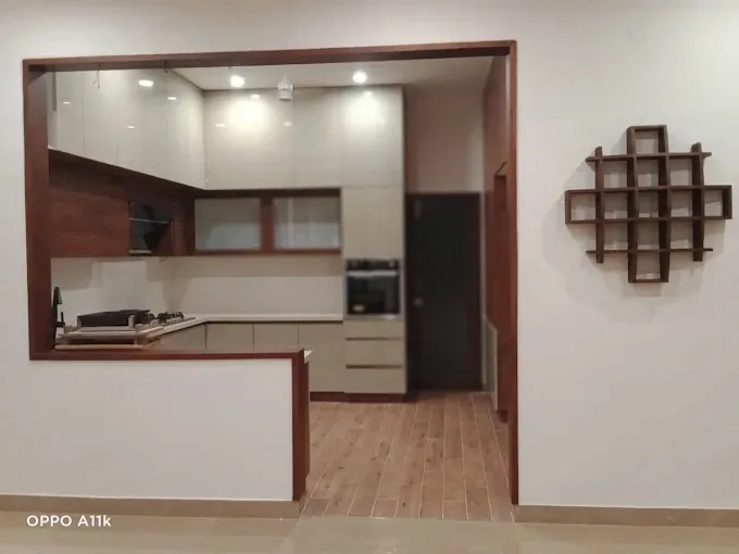 Semi-Open Kitchen with Pass-Through Serving Counter