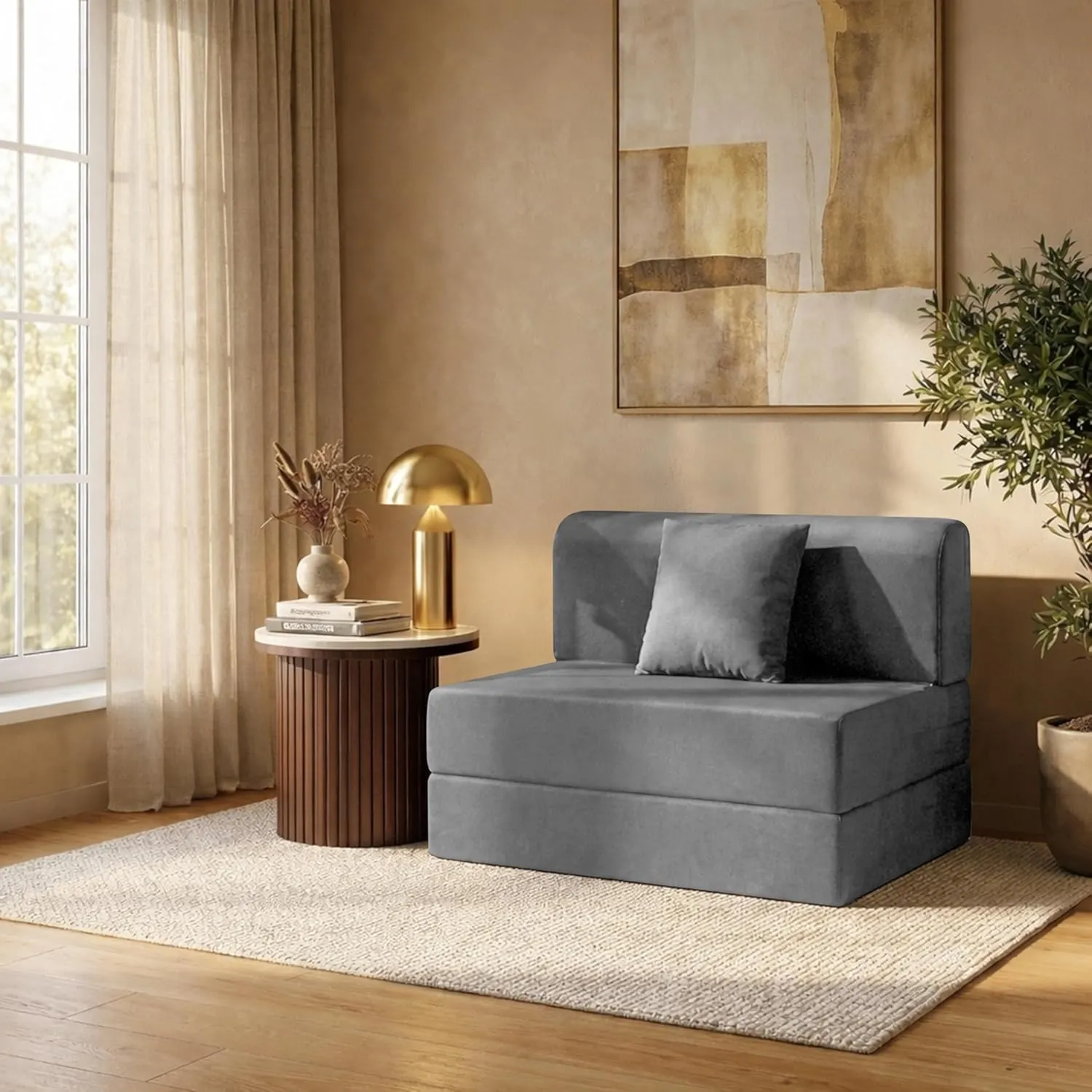 One Seater Foldable Sofa Cum Bed