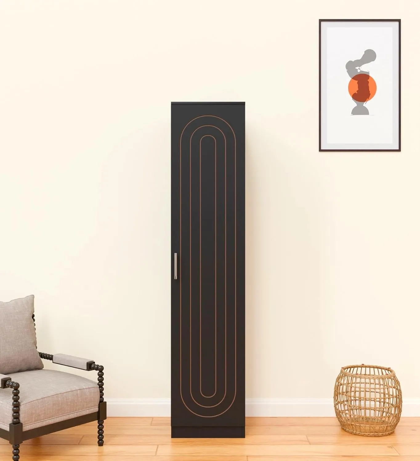 Home Decore Arceus Single Door Engineering Woo Wardrobe for Clothes
