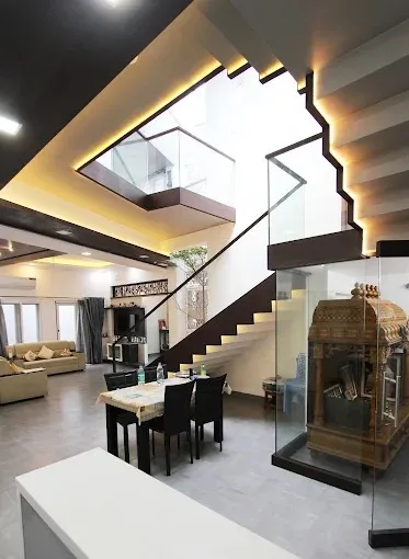 Living Room, Dining Area & Staircase — Open Plan Foyer