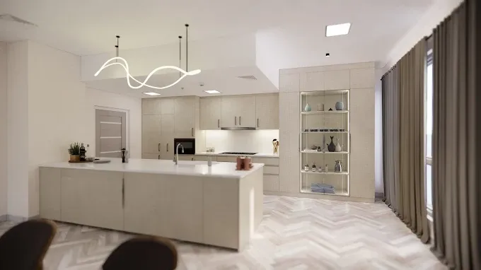 Modern U-Shaped Modular Kitchen