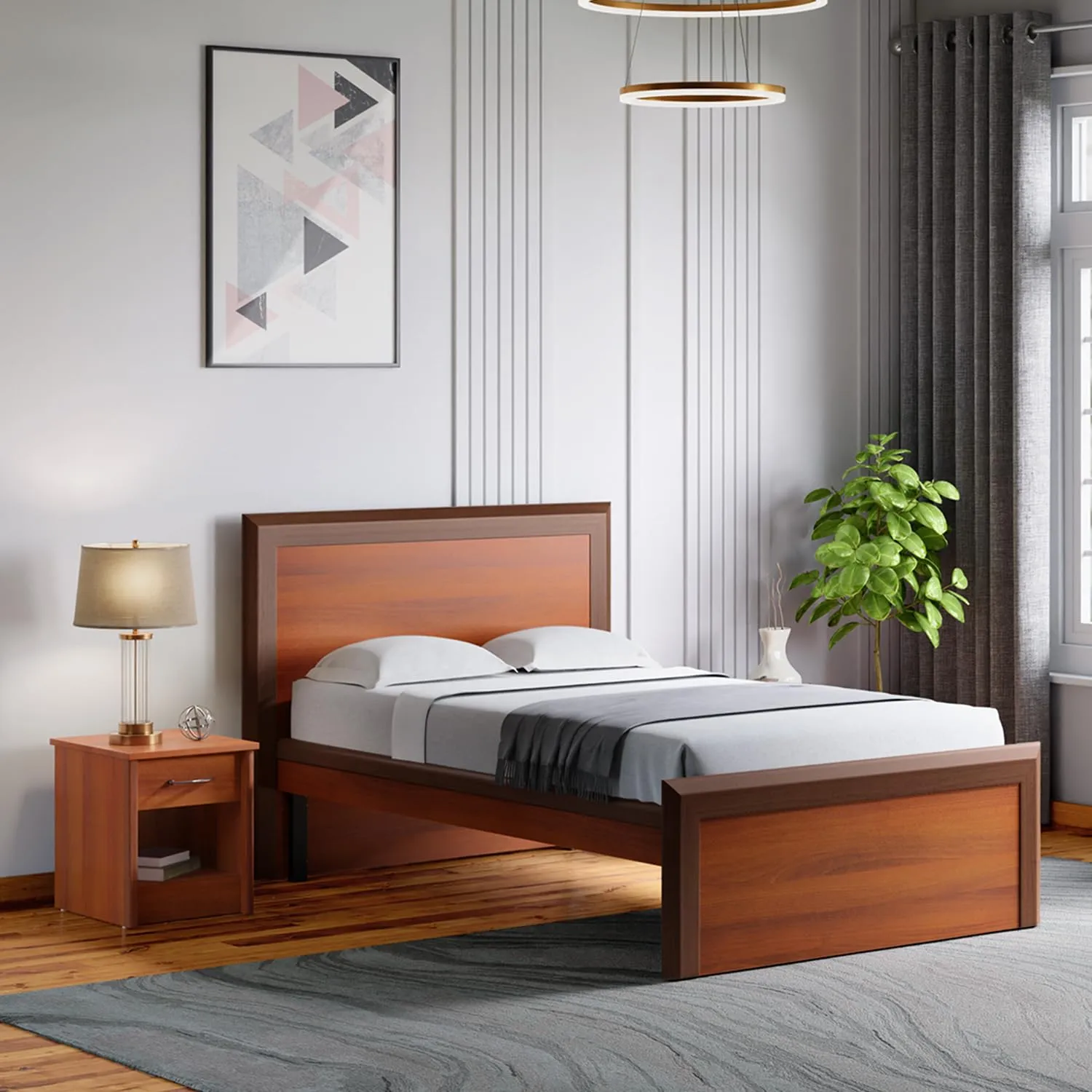 Adriana Single Size Engineered Wood Bed