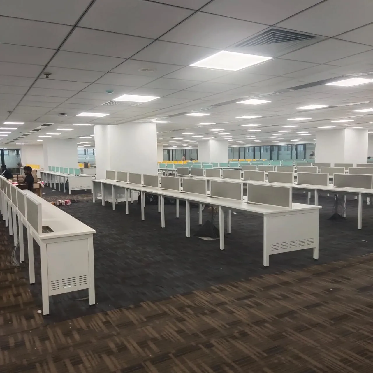 Integrated Branding, Ergonomic Workstations, and Technical Showrooms | Open Workspace Offices Interior Design by Desk & Decor