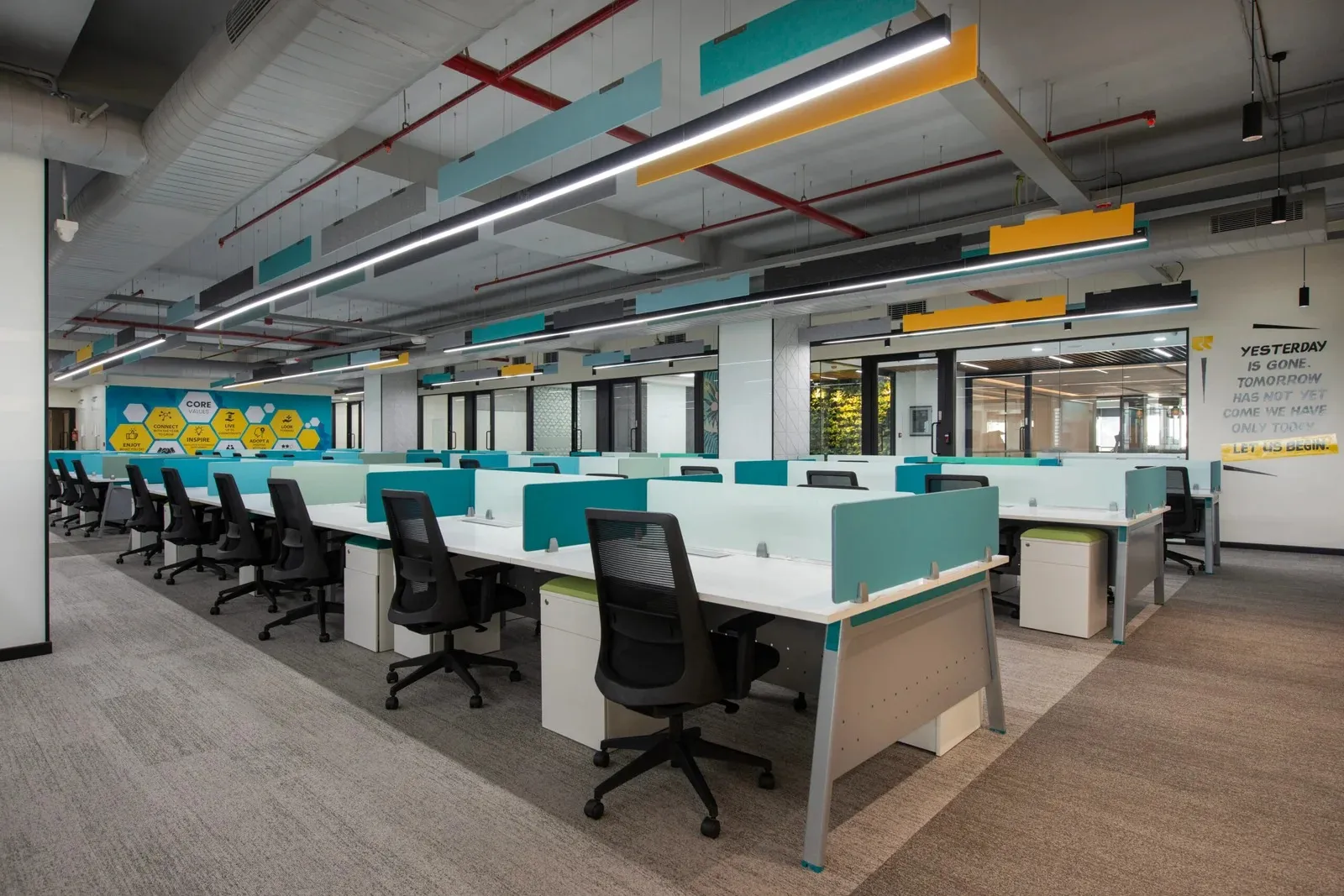 Modern Open-Plan Office Workspace