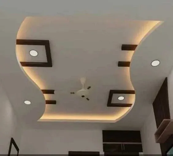 Modern Curved False Ceiling Design