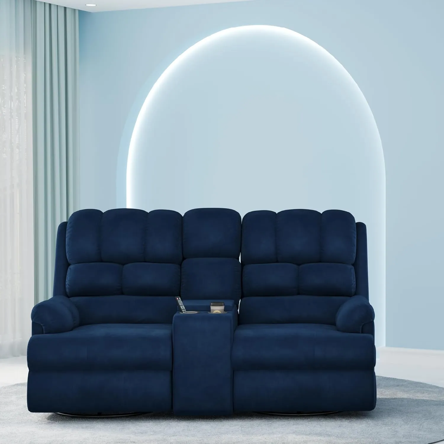 2 Seater Luxe Motorised Recliner Sofa