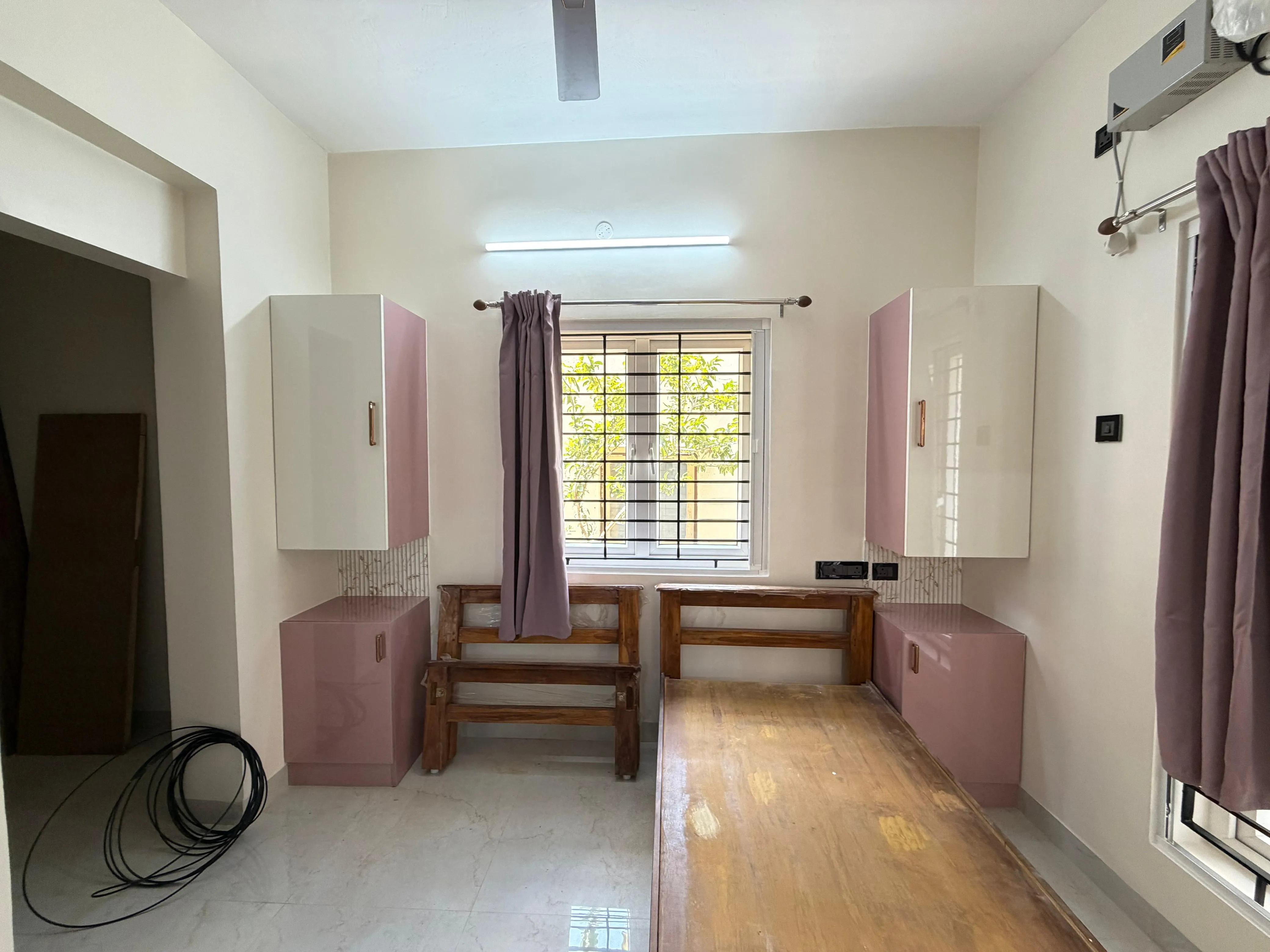 Compact Bedroom Design with Symmetrical Twin Wardrobes | Interior Interior Design by Desk & Decor