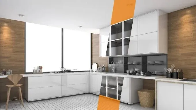 Modern White & Wood Kitchen (Concept/Stock Visual)