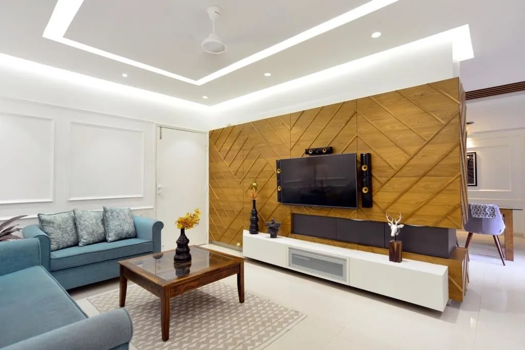Living Room with TV Feature Wall