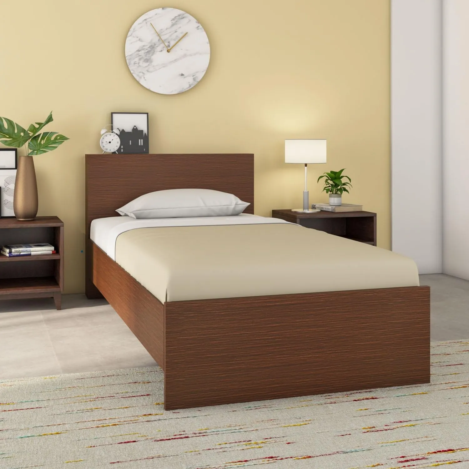 Arthur Plus Wooden Single Bed Without Storage