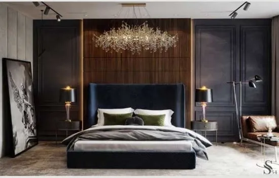 Artix Wingback Upholstered Bed