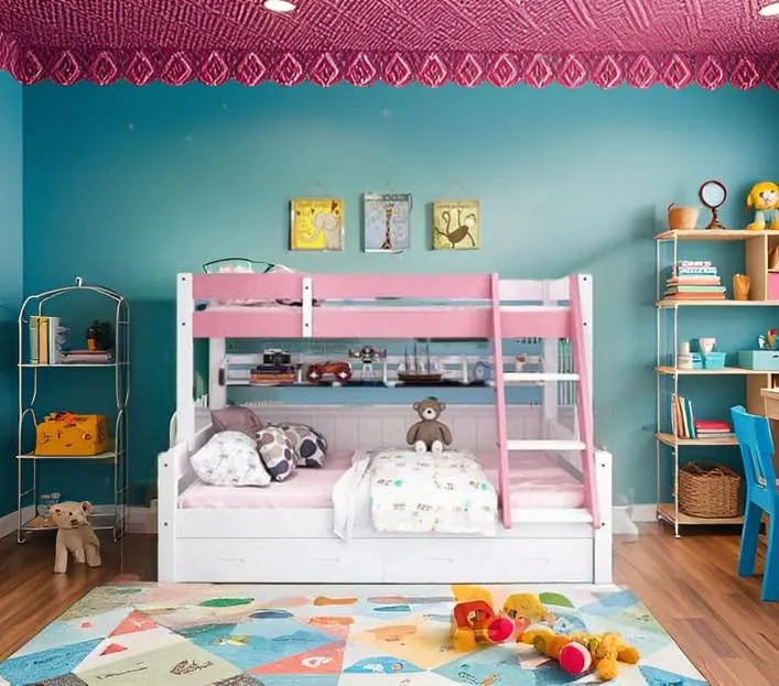 Mandarin Solid Wood Bunk Bed for Kids
