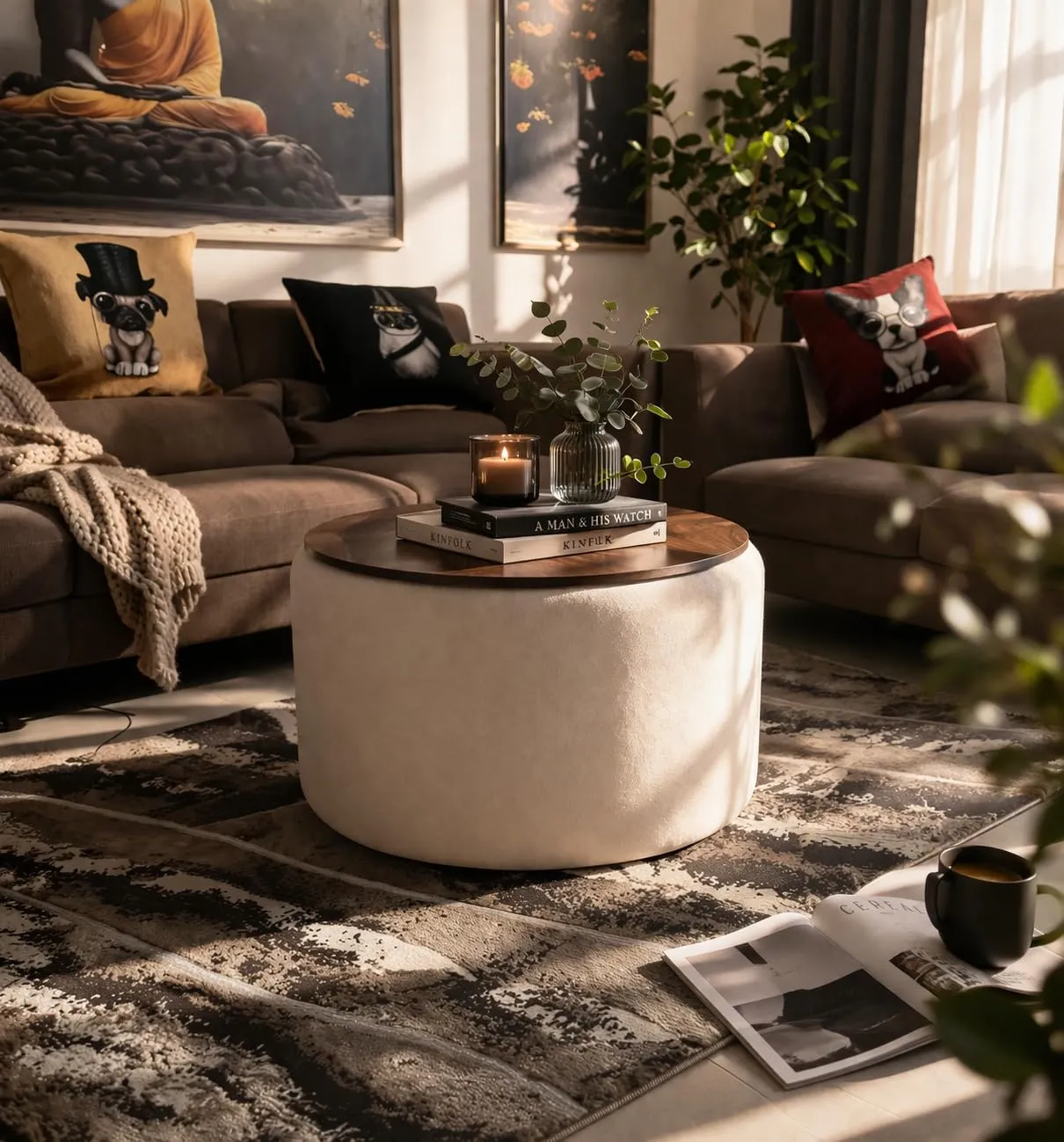 Coffee Table For Living Room, Wooden Sofa Center Table