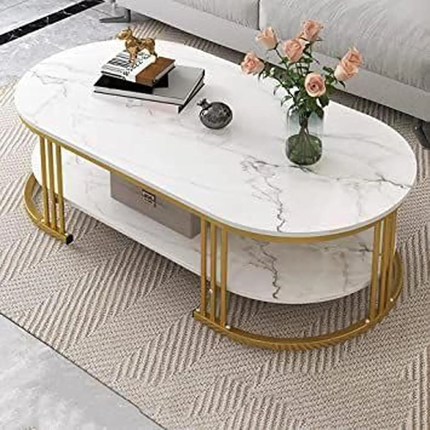 Coffee Table with Storage Shelf