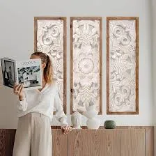 Elegance Wooden Wall Panel Set | Dining Interior Design by Desk & Decor